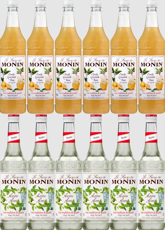 6x Syrop Cloudy Monin baza, 6x Mojito Monin