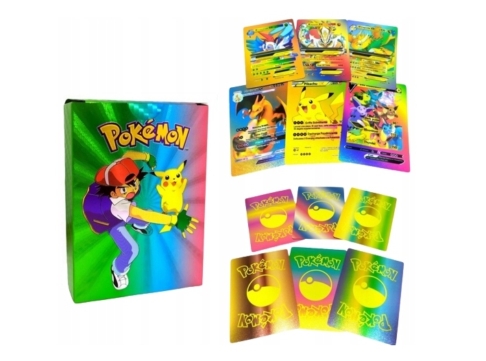 

Karty Pokemon Tęczowe 55szt Zestaw Kolekcjonerski
