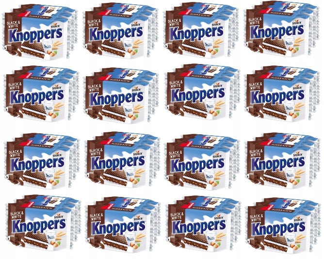 16x 75g Knoppers Černobílé Oplatek Karton