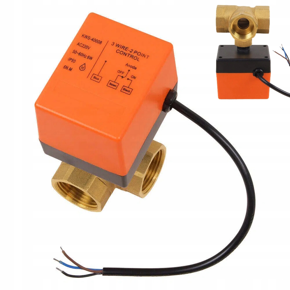 Třícestný elektroventil s přepínacím pohonem DN25