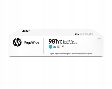 Inkoust Hp 981YC L0R17YC 16 tisíc Cyan Modrý Originál E55650 E58650