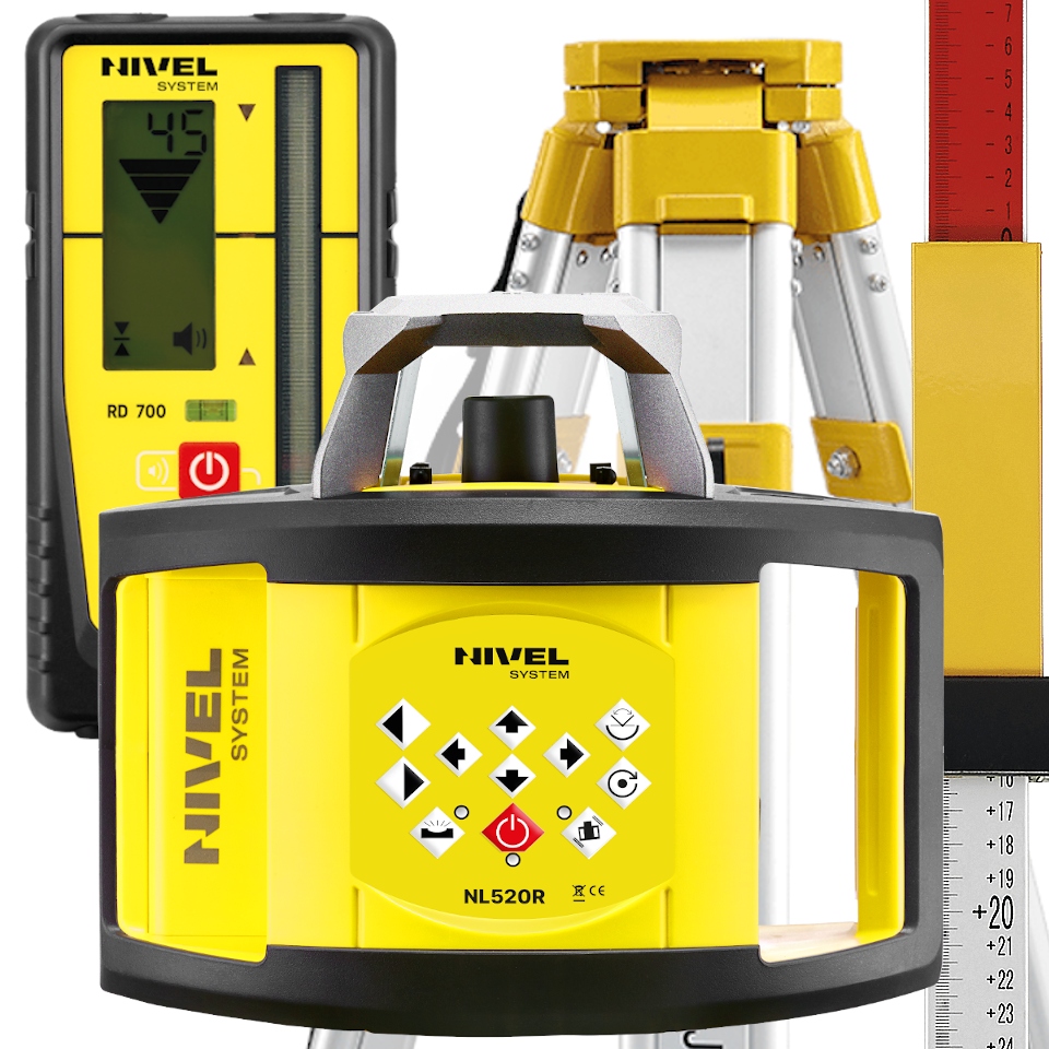 Niwelator laserowy Nivel System NL520 DIGITAL + Statyw SJJ1 + Łata LS24