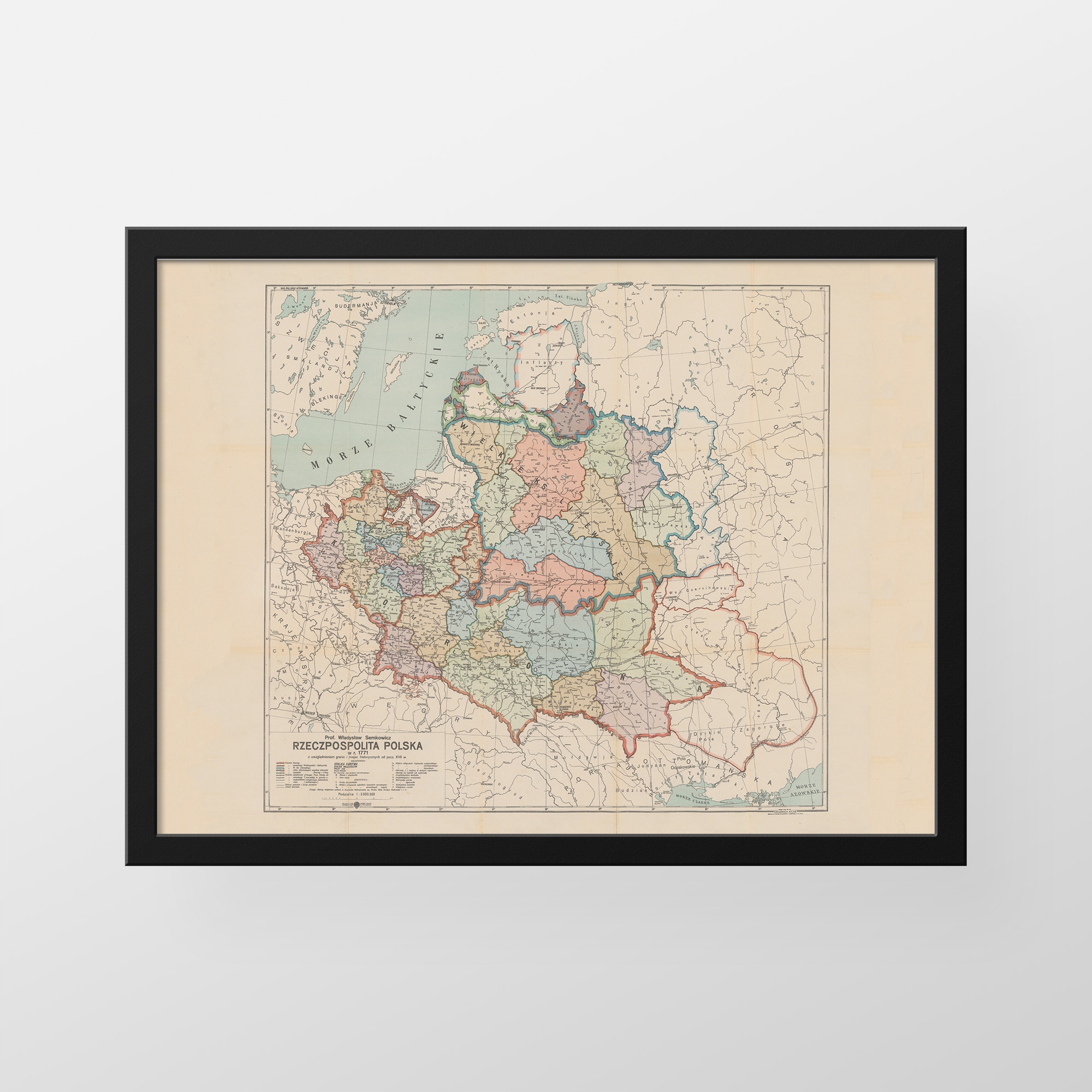 Historická mapa republiky 1771 - 100x70