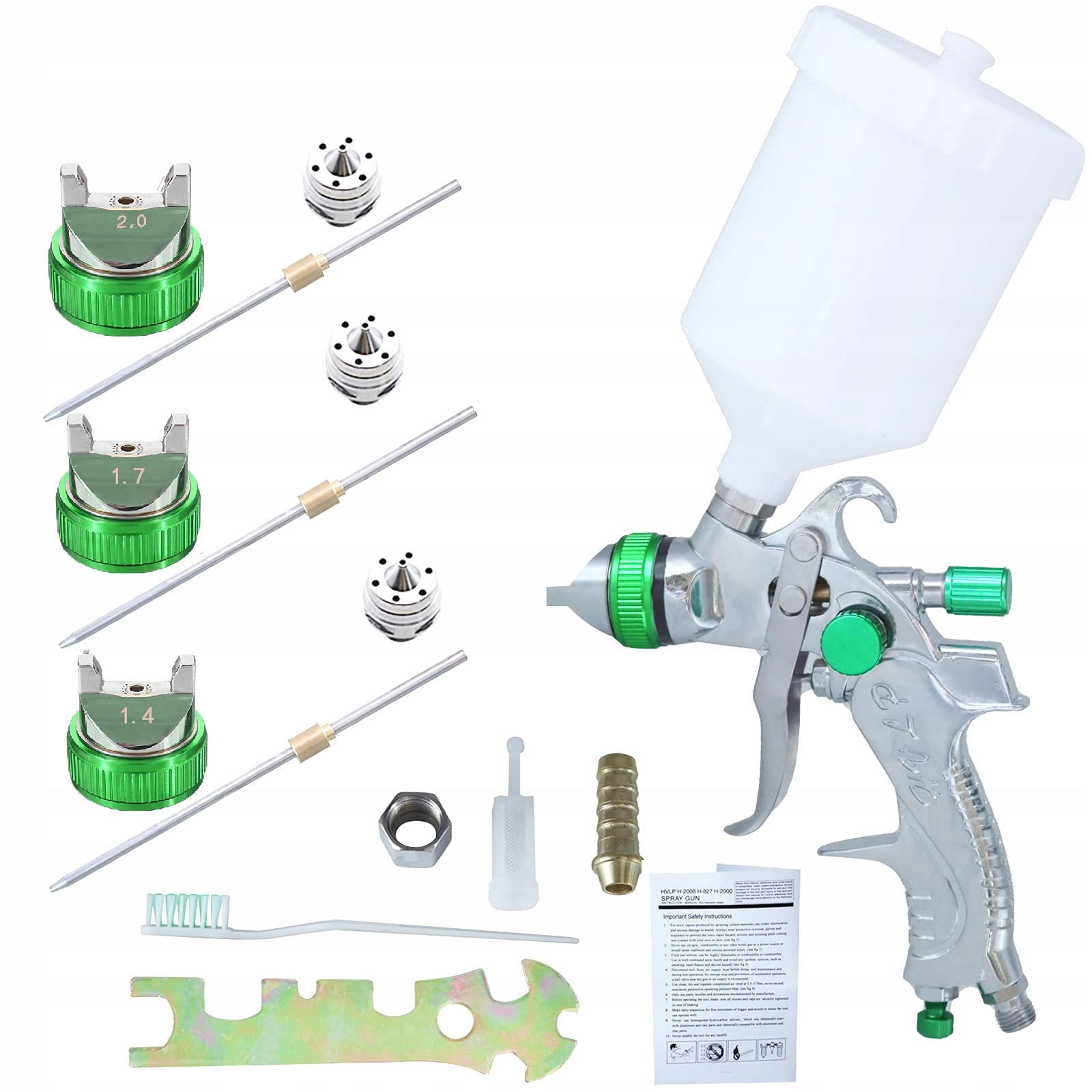 PISTOLET LAKIERNICZY HVLP 3W1 REDUKTOR 1,4 1,7