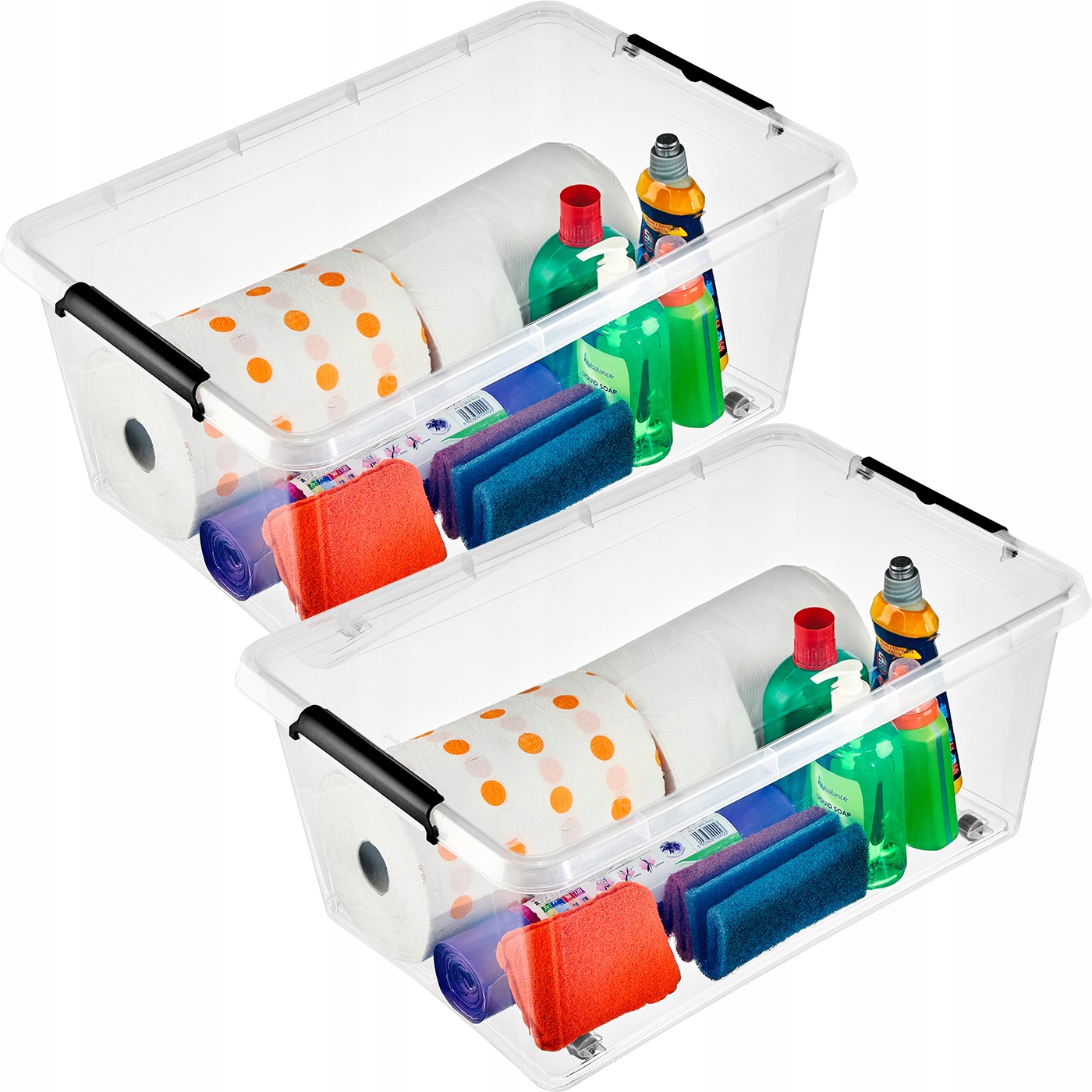 

Pudełko Pojemnik Box Skrzynia Z Kółkami 40L x2