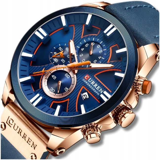 Pánské Hodinky Curren Klasický Elegantní Chronograf Datumovka 5 Barev