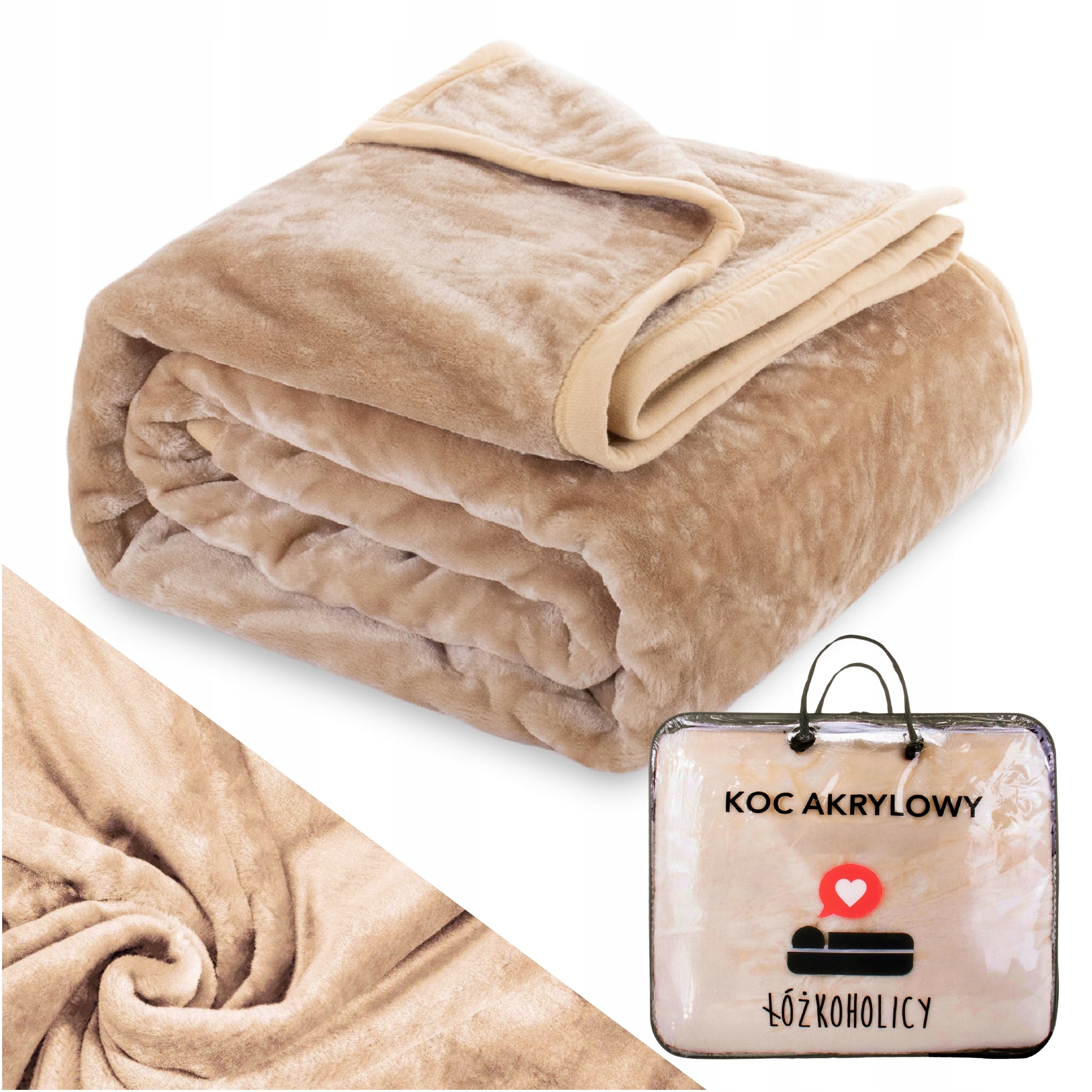 Koc přehoz na postel teplý gauč 160x200 Akryl měkký hrubý Jednotný