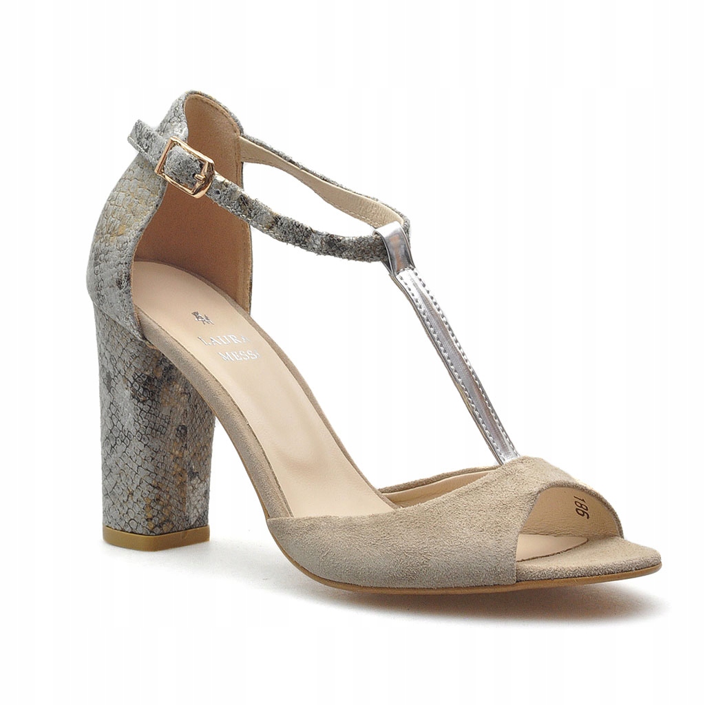 Sandály Laura Messi 1916/183-186 Béžový semiš 36