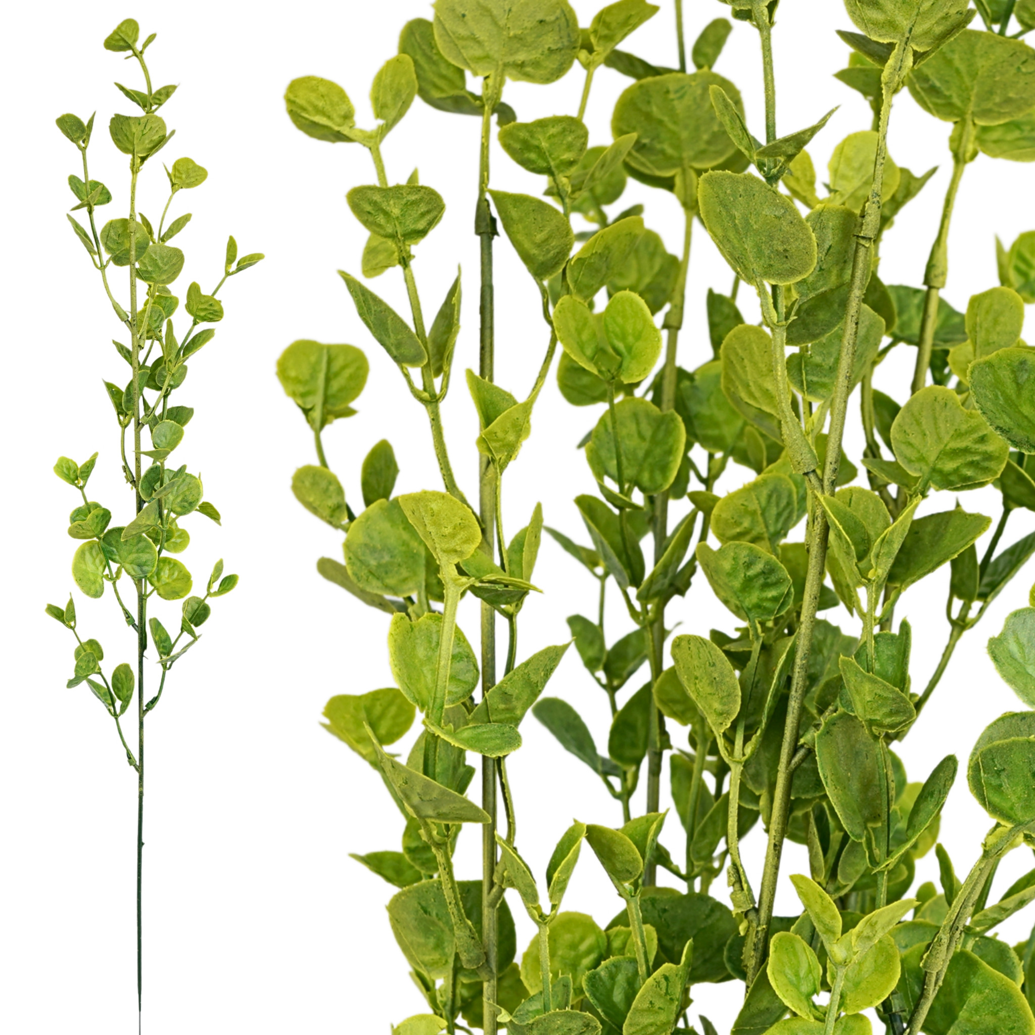 SZTUCZNA GAŁĄZKA EUKALIPTUS DO STROIKÓW PIK 57cm GRÓB SZTUCZNE LIŚCIE ŻÓŁTA