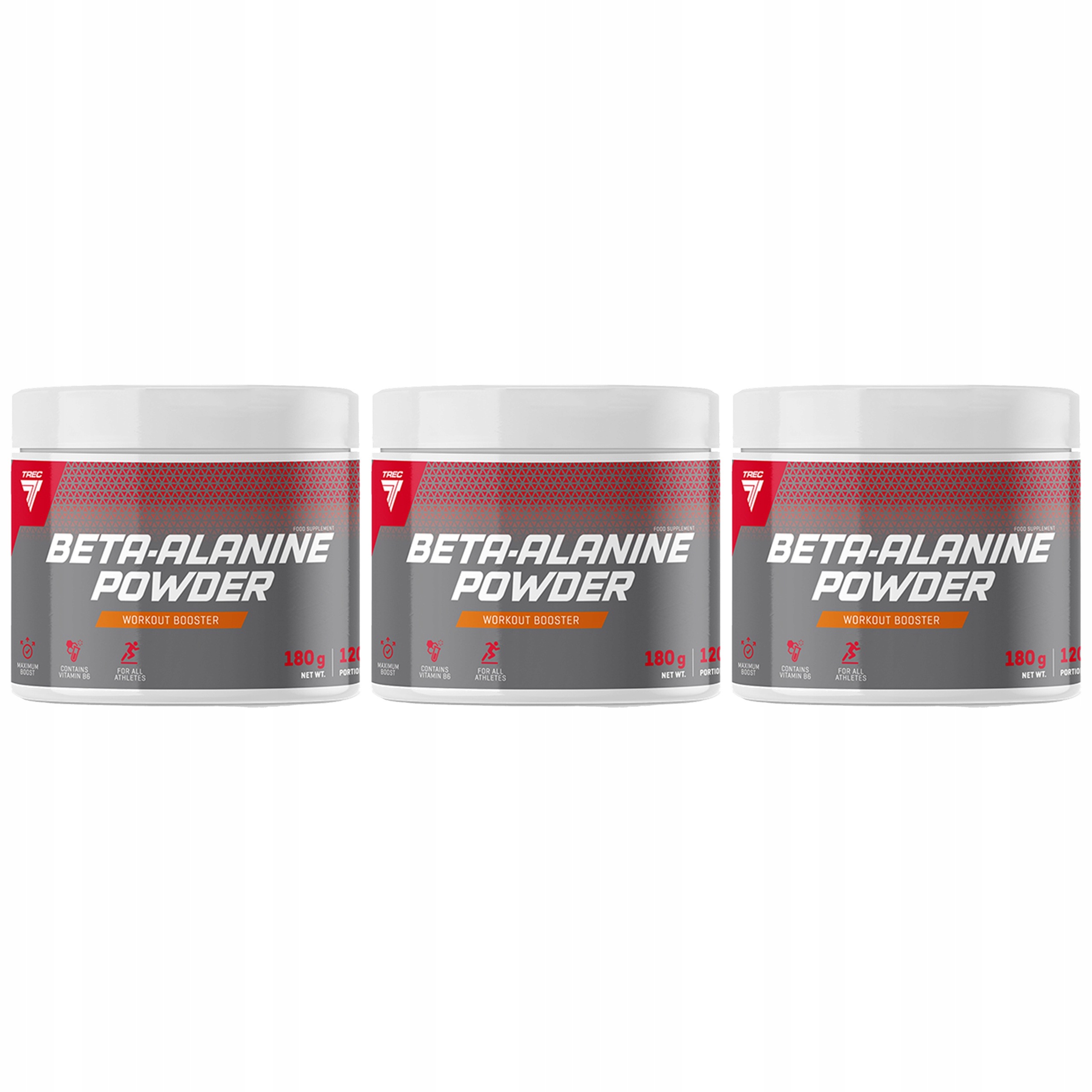 3x Trec Beta-Alanine Powder 180g Beta Alanin Síla