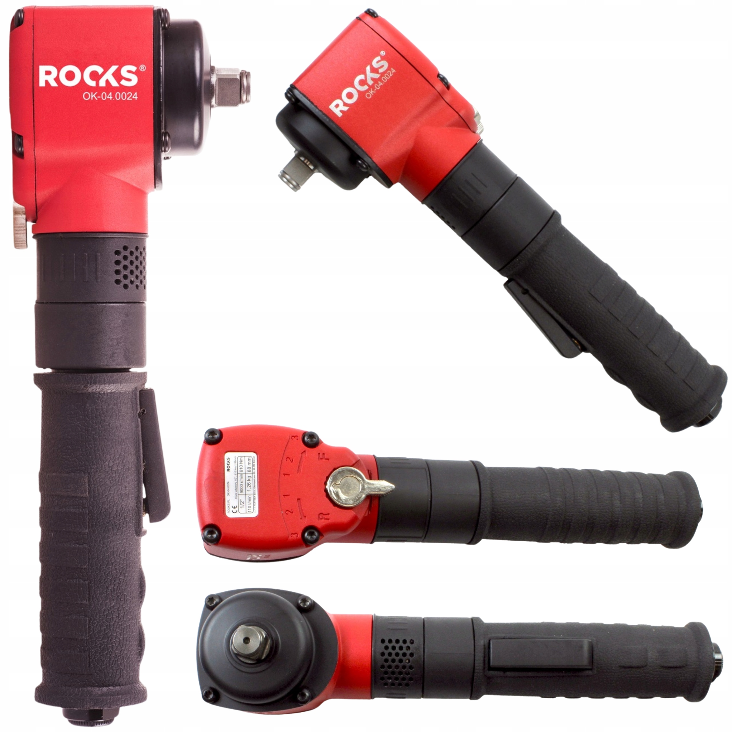 Rooks Klucz Udarowy Pneumatyczny Do Kół Kątowy 1/2" 610 Nm 88 MM