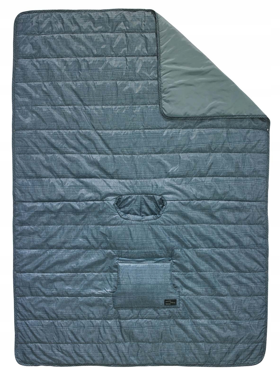 THERM-A-REST Honcho Poncho Przenośny Koc Z Kapturem Niebieski Wzór — miniatura 4