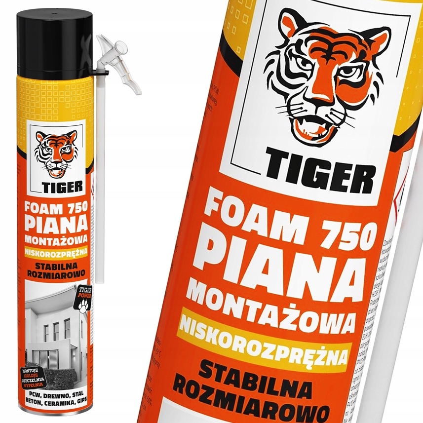 

Wydajna Piana montażowa wężykowa Tiger Foam 750