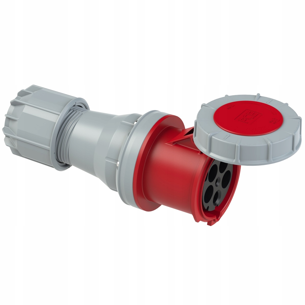 Pce Grip Gniazdo Siłowe Przenośne 125A 5P 400V IP67 5 Bolców Czerwone 245-6