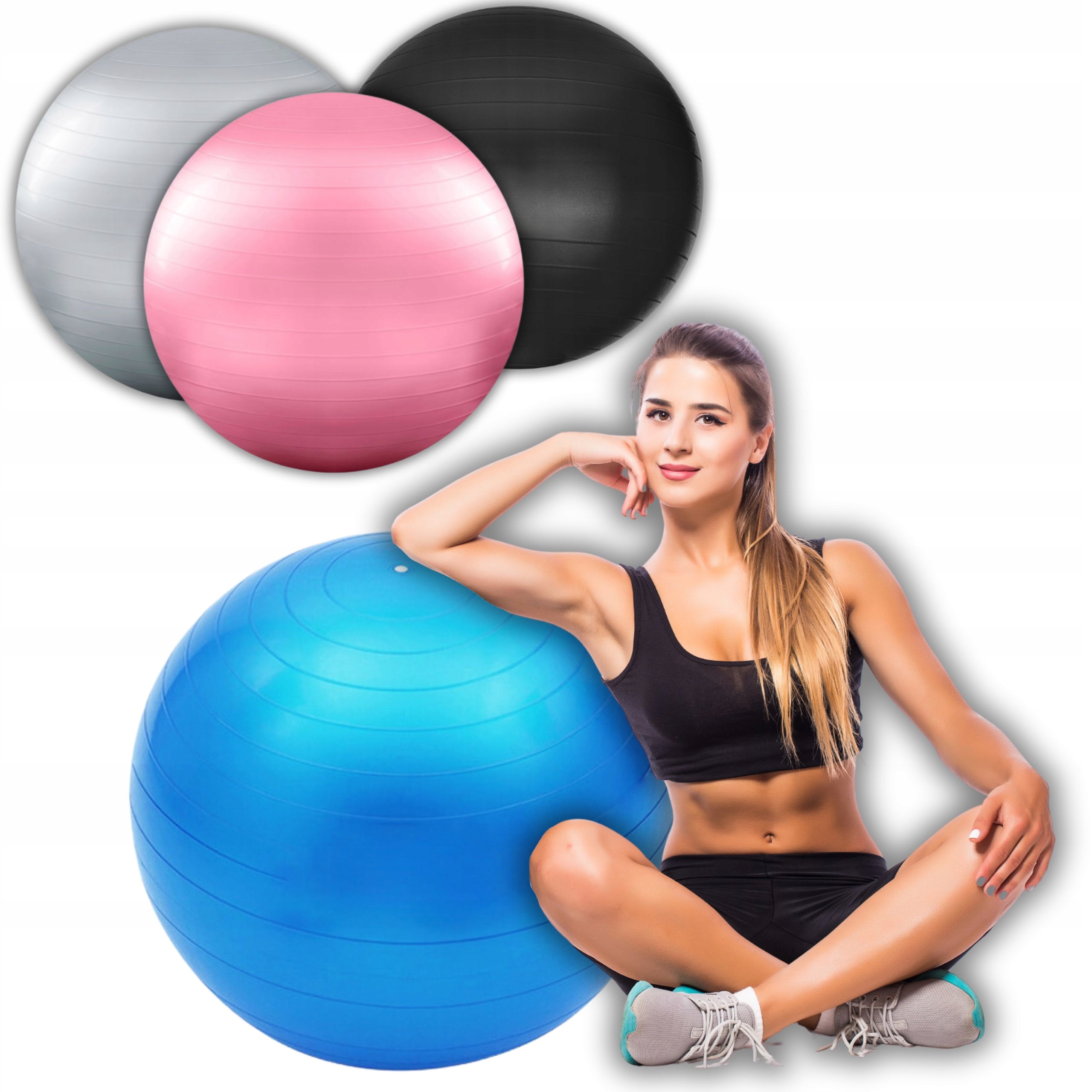 PIŁKA DO ĆWICZEŃ DO PILATESU DLA KOBIET W CIĄŻY WYTRZYMAŁA GUMOWA 65 CM XL