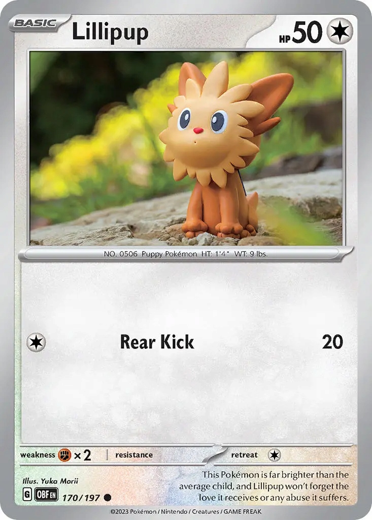 Oryginalna Karta Pokemon Lillipup (obf 170)