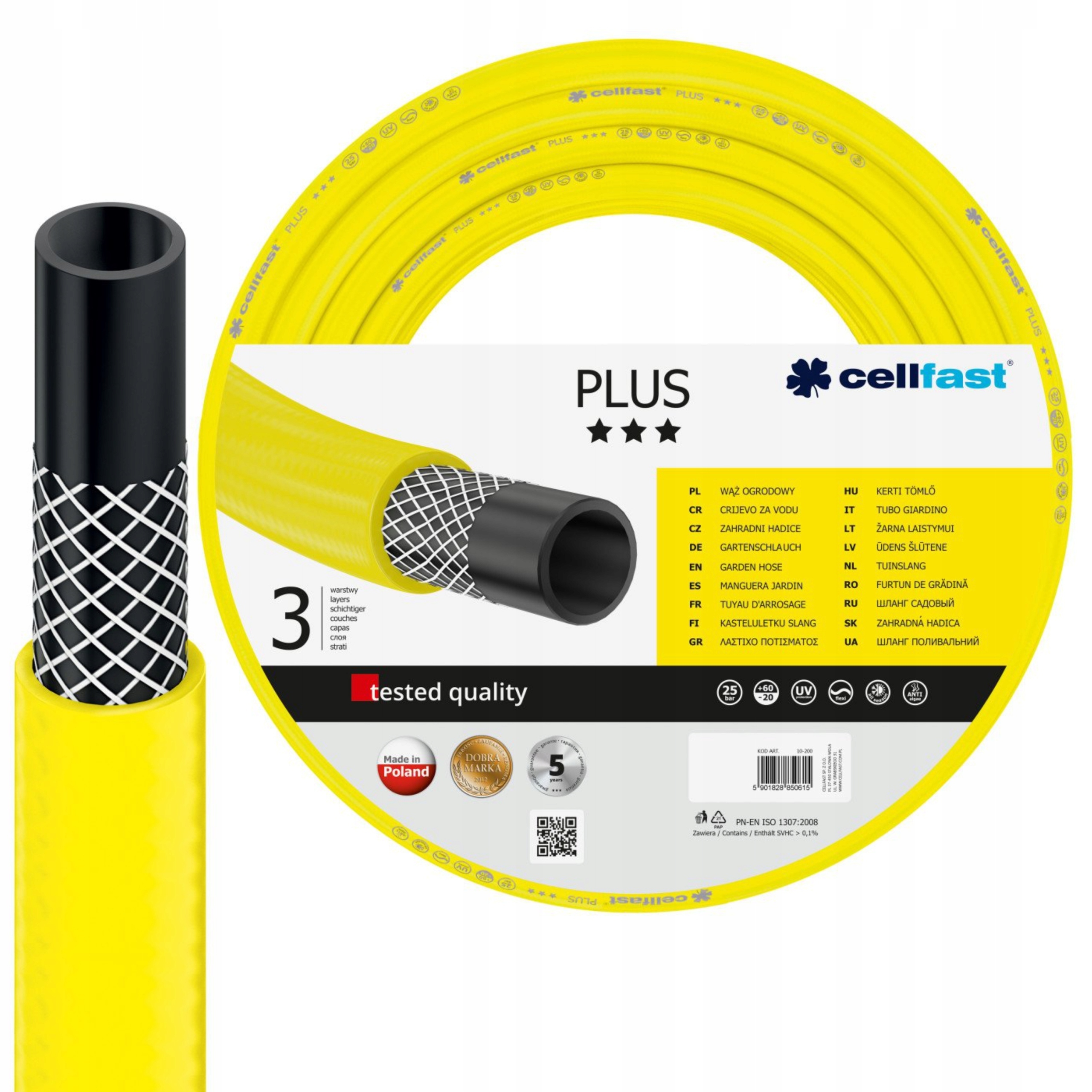 

Cellfast Wąż Ogrodowy 3-WARSTWOWY 25bar 1/2" 15m