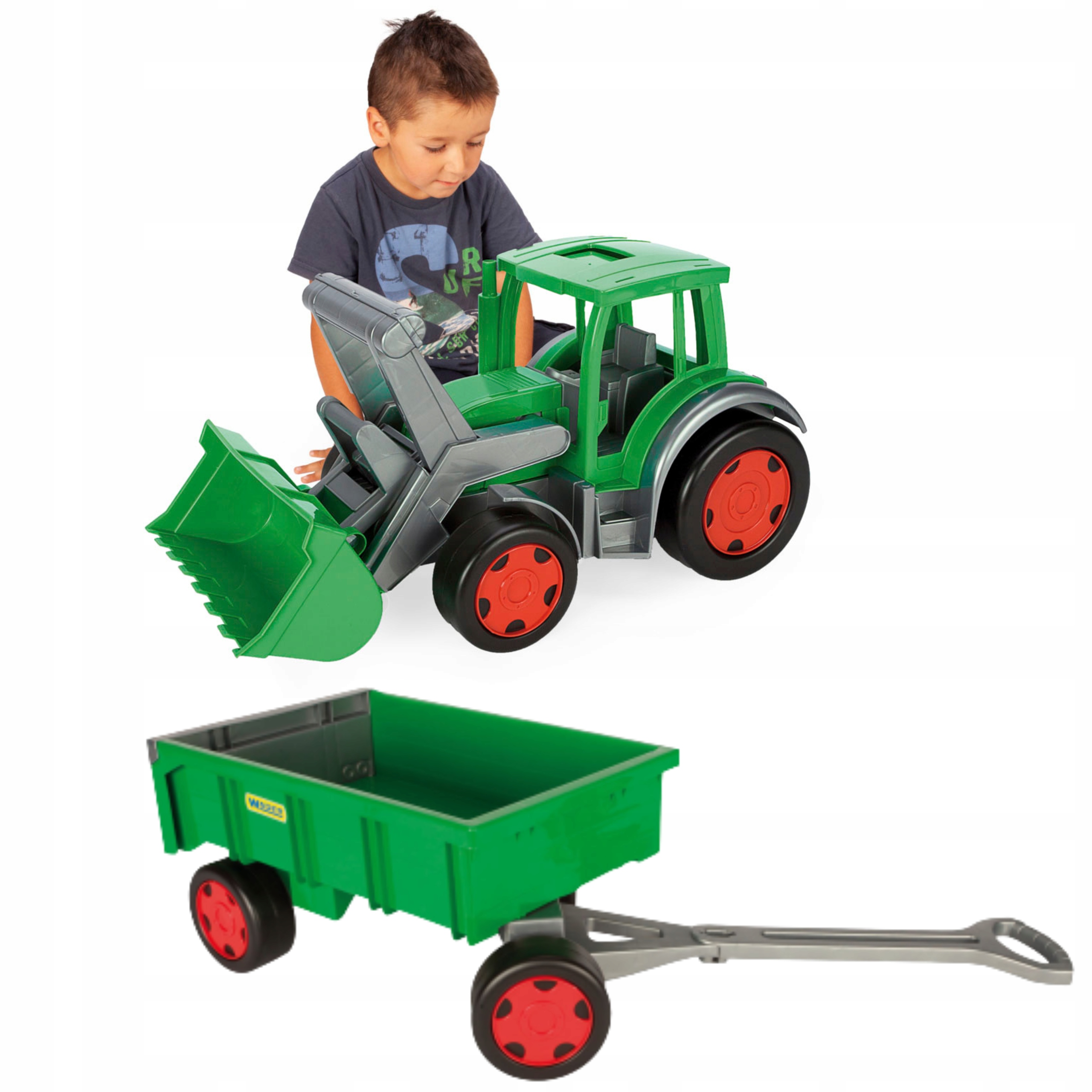 

Traktor Farmer Z Łyżką I Przyczepą Wader 66315