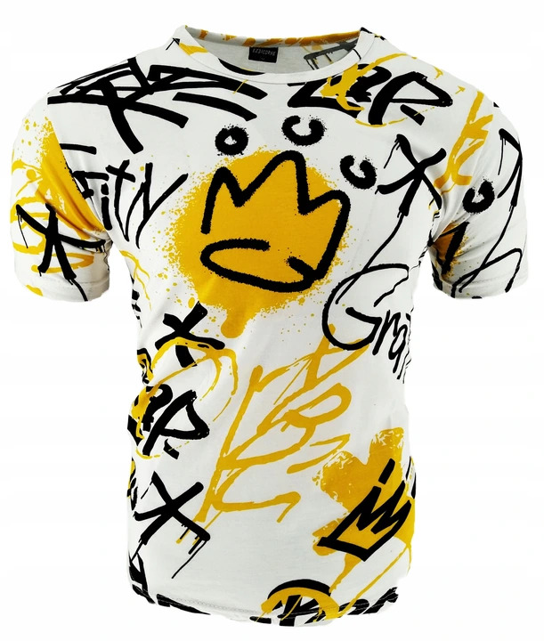 

Koszulka Męska T-Shirt Męski Grafitti Żółte XXL