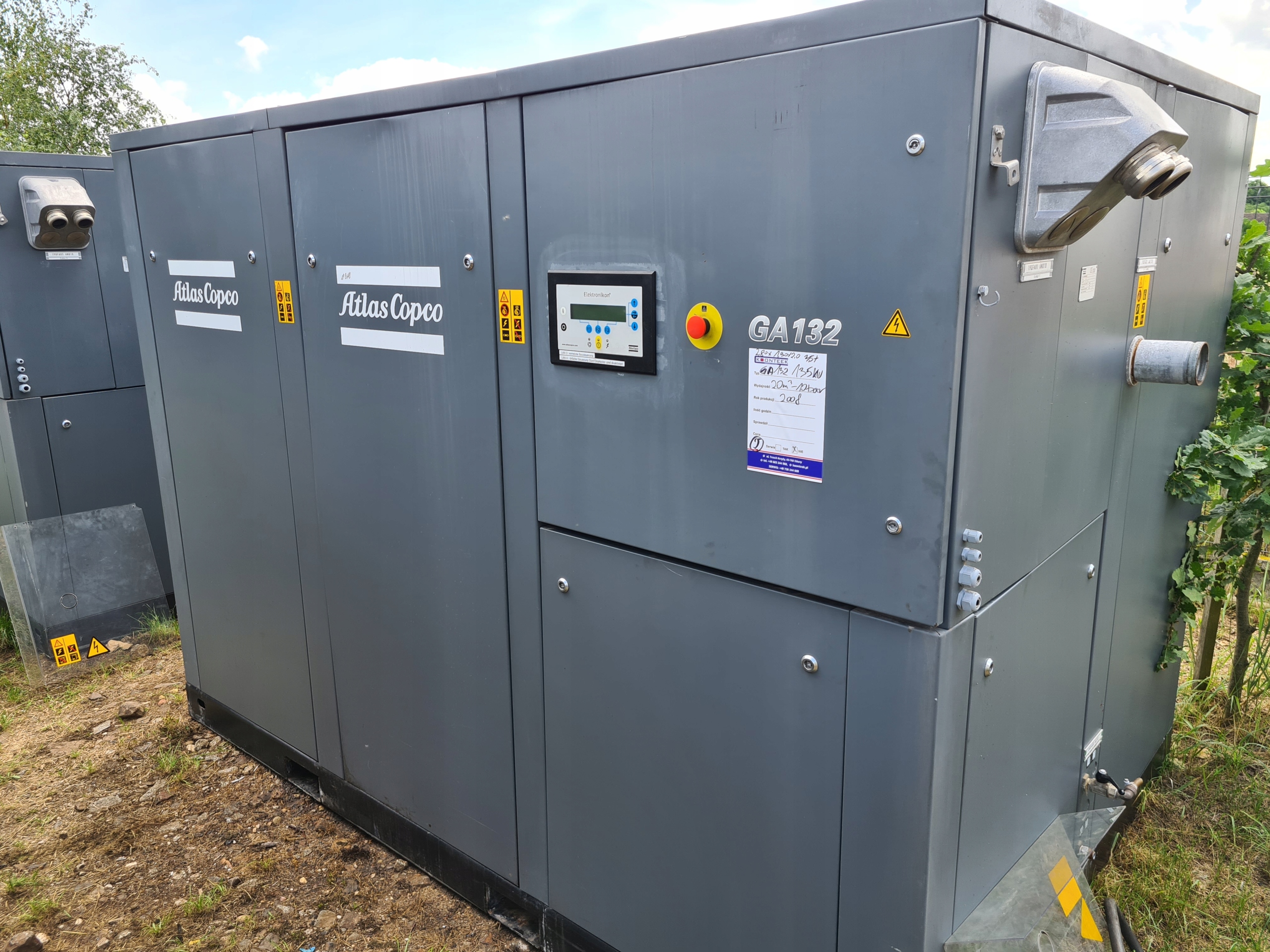 Kompresor śrubowy ATLAS COPCO GA 132 Kod producenta 11223344