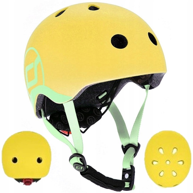 Scoot And Ride Kask Dla Dzieci Regulowany Lampka Led Xxs-s Lemon 1-5 L