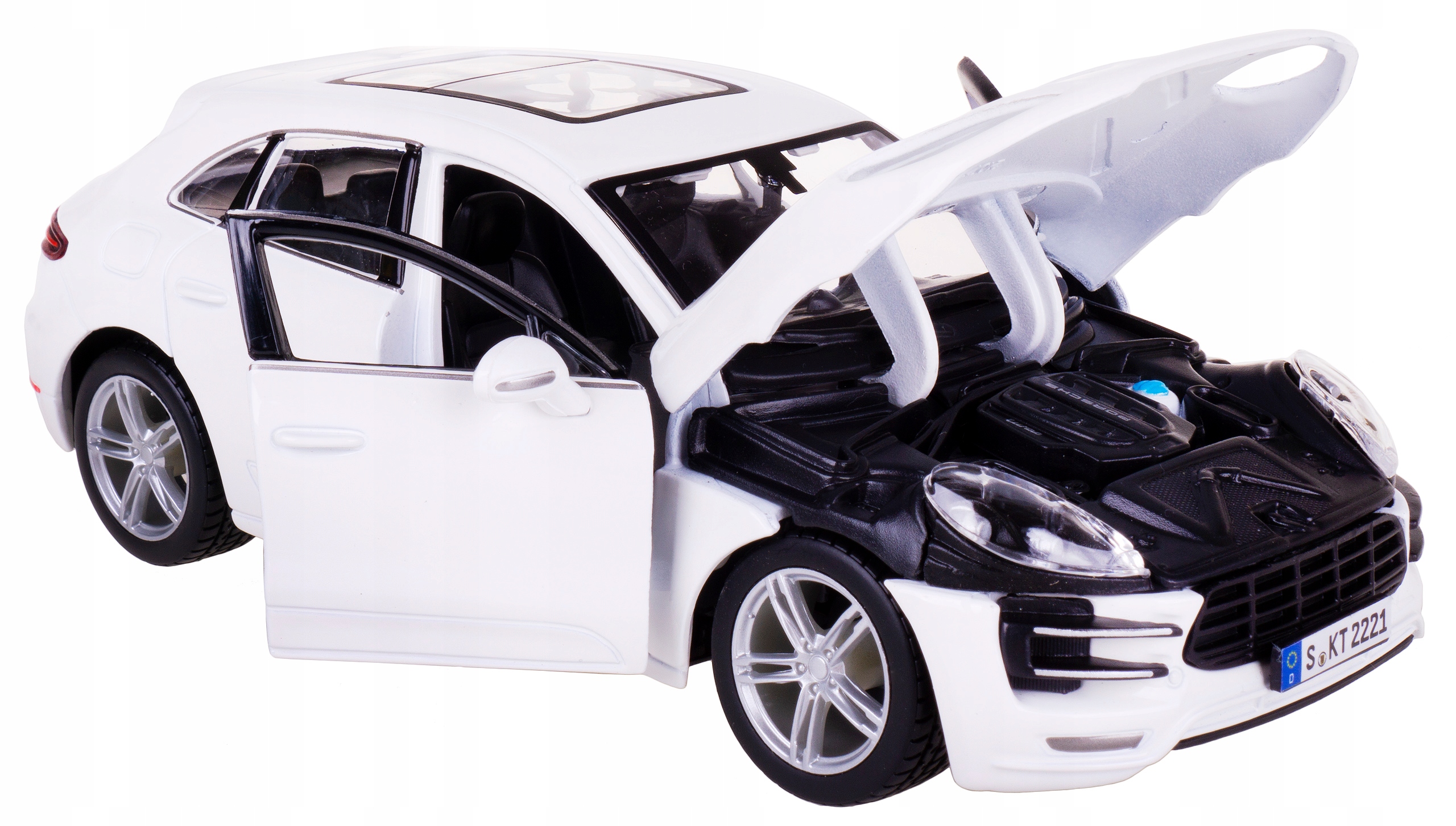 Porsche Macan Turbo Model Kov Bburago 1:24 Bílá
