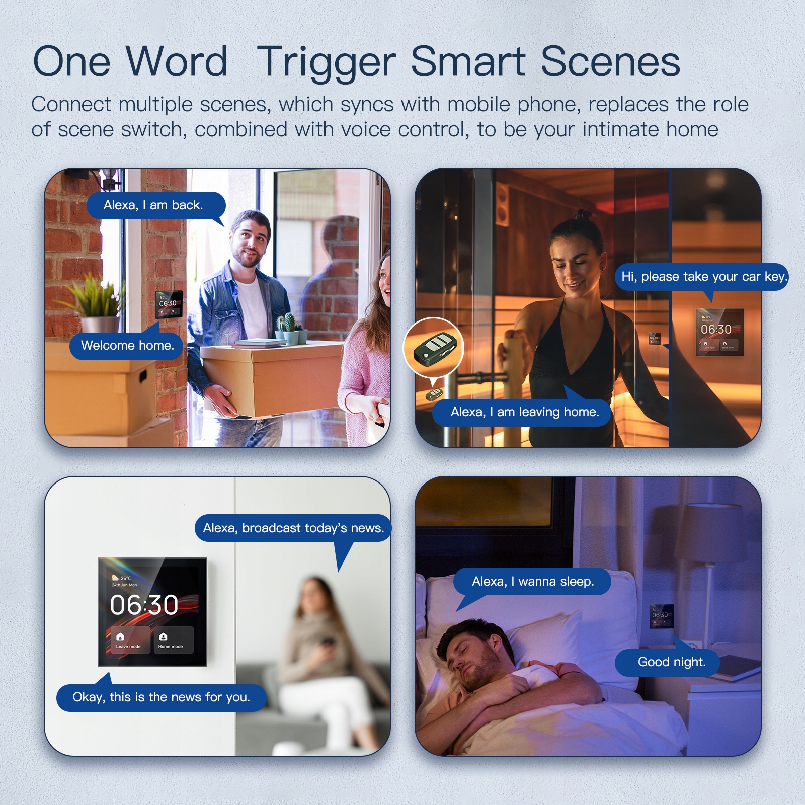 TUYA Multibramka LCD Panel Dotyk ZigBee 4'' MOES Marka Moes