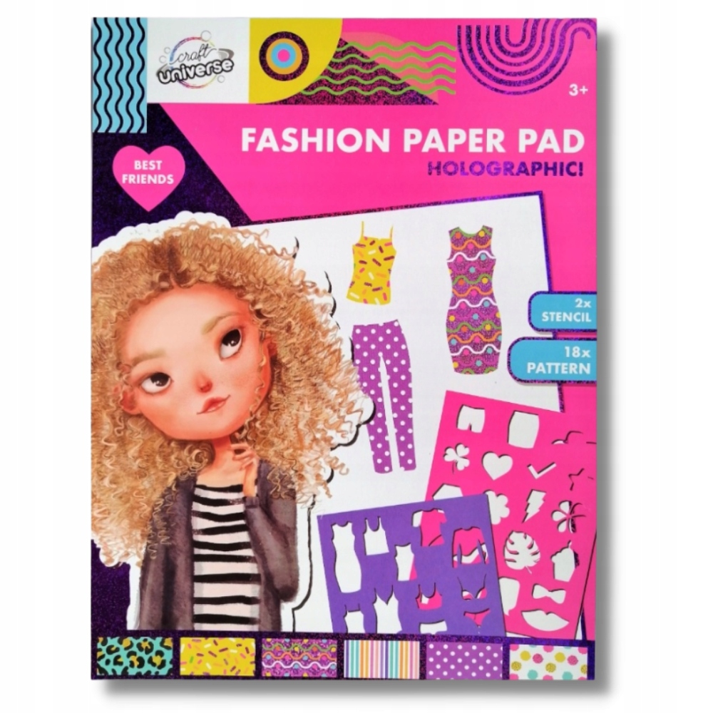 SZKICOWNIK DLA PROJEKTANTÓW MODY KOLOROWE KARTKI EAN (GTIN) 8720029040628