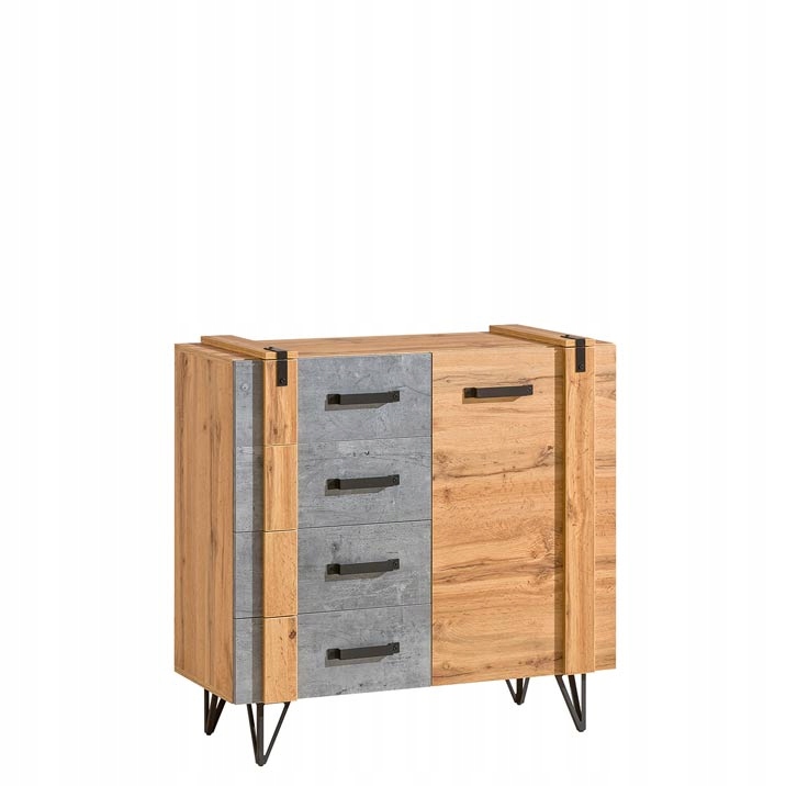 

mała komoda 90 loft z 4 szufladami meble pokojowe