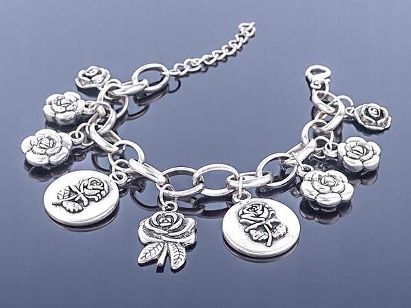 

Srebrna bransoletka Charms
