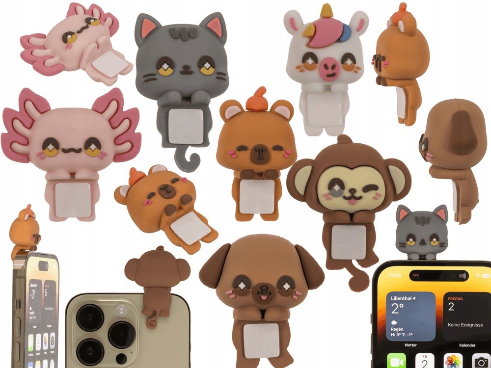 Figurka na Telefon Smart Friends Kawaii Uroczy Uchwyt i Ozdoba Smartfona