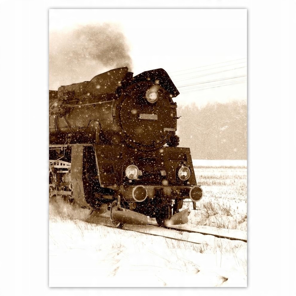 

Naklejki 50x70 Parowóz Ol4959 w śnieżycy