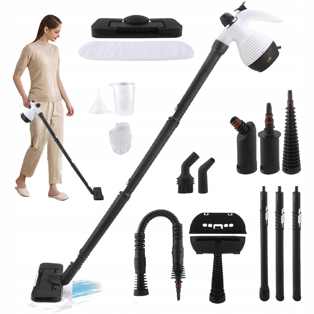 Wielofunkcyjny Myjka Parowa Parownica Czyścik Parowy 1050W Akcesoria