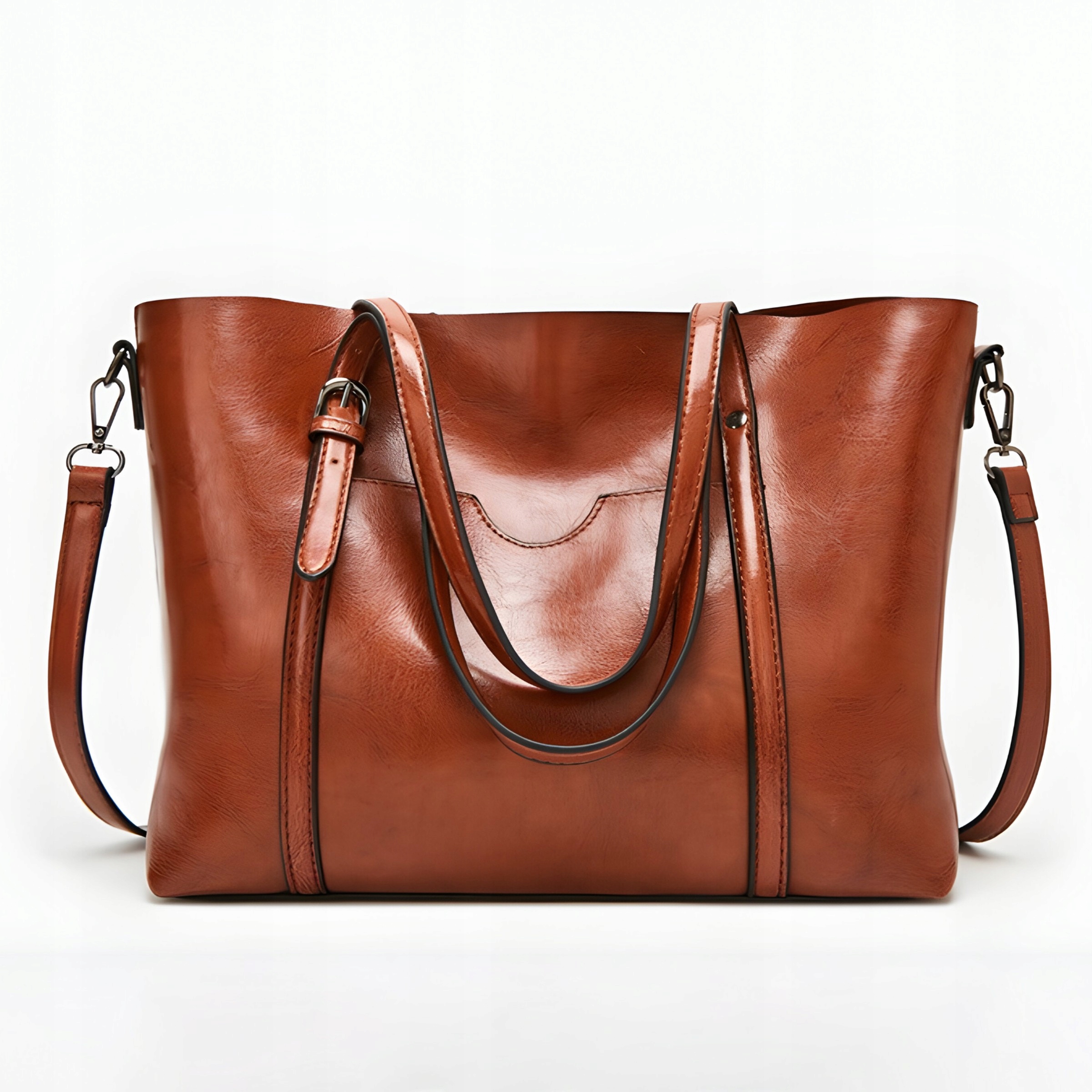 POJEMNA SKÓRZANA TORBA DAMSKA MIEJSKA TOREBKA SKÓRA ELEGANCKA NA RAMIĘ Stan opakowania oryginalne