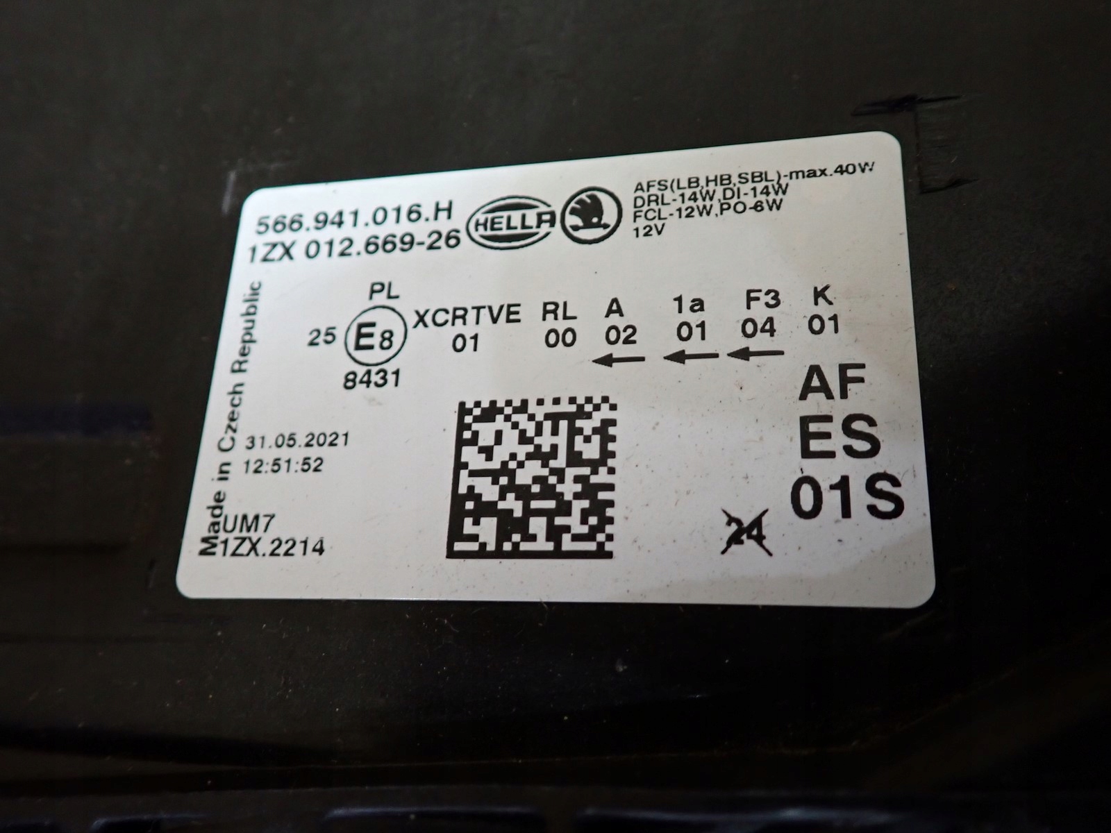 light right right FULL LED SKODA KODIAQ NS7 566941016H