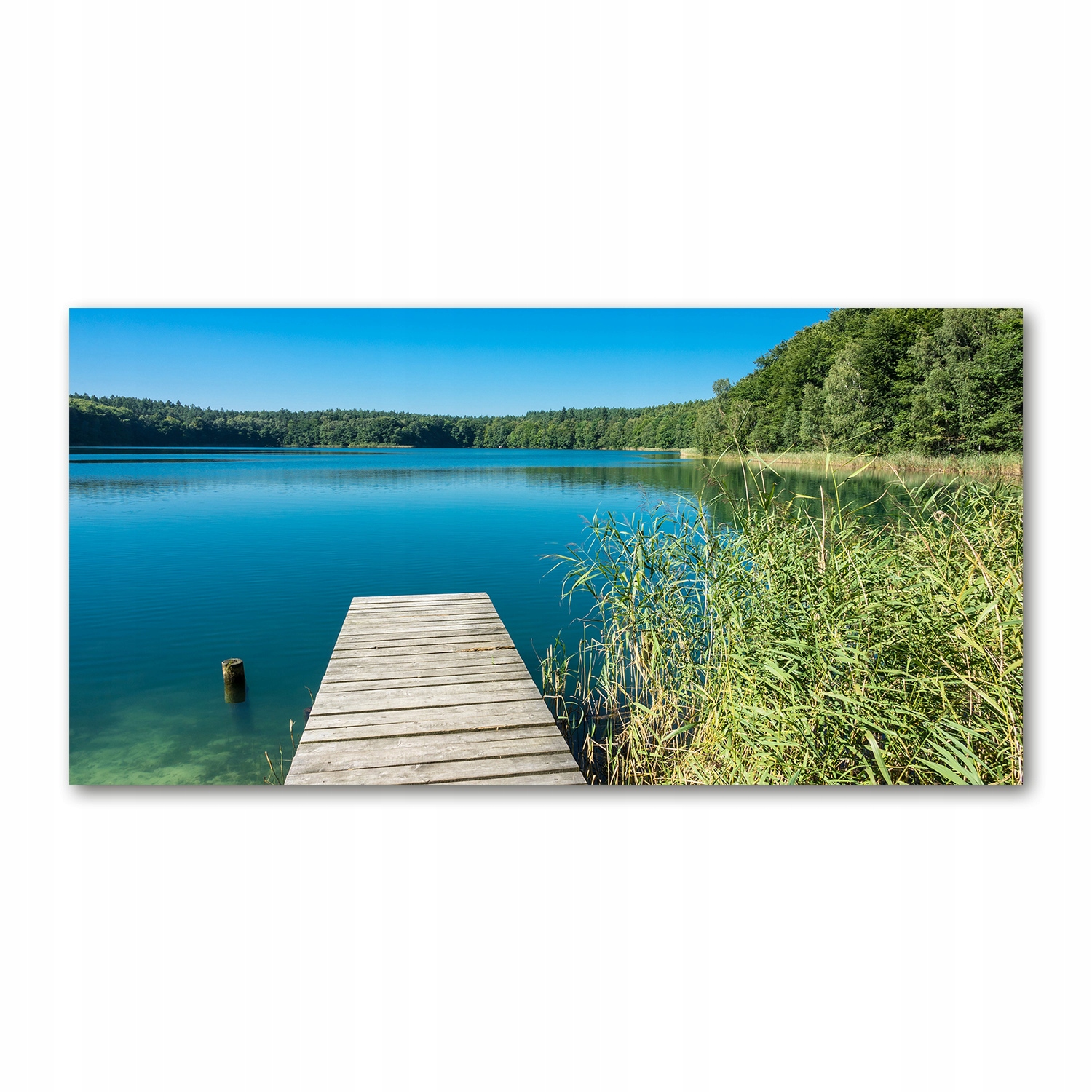 

Foto obraz szkło akryl Molo nad jeziorem 120X60 cm