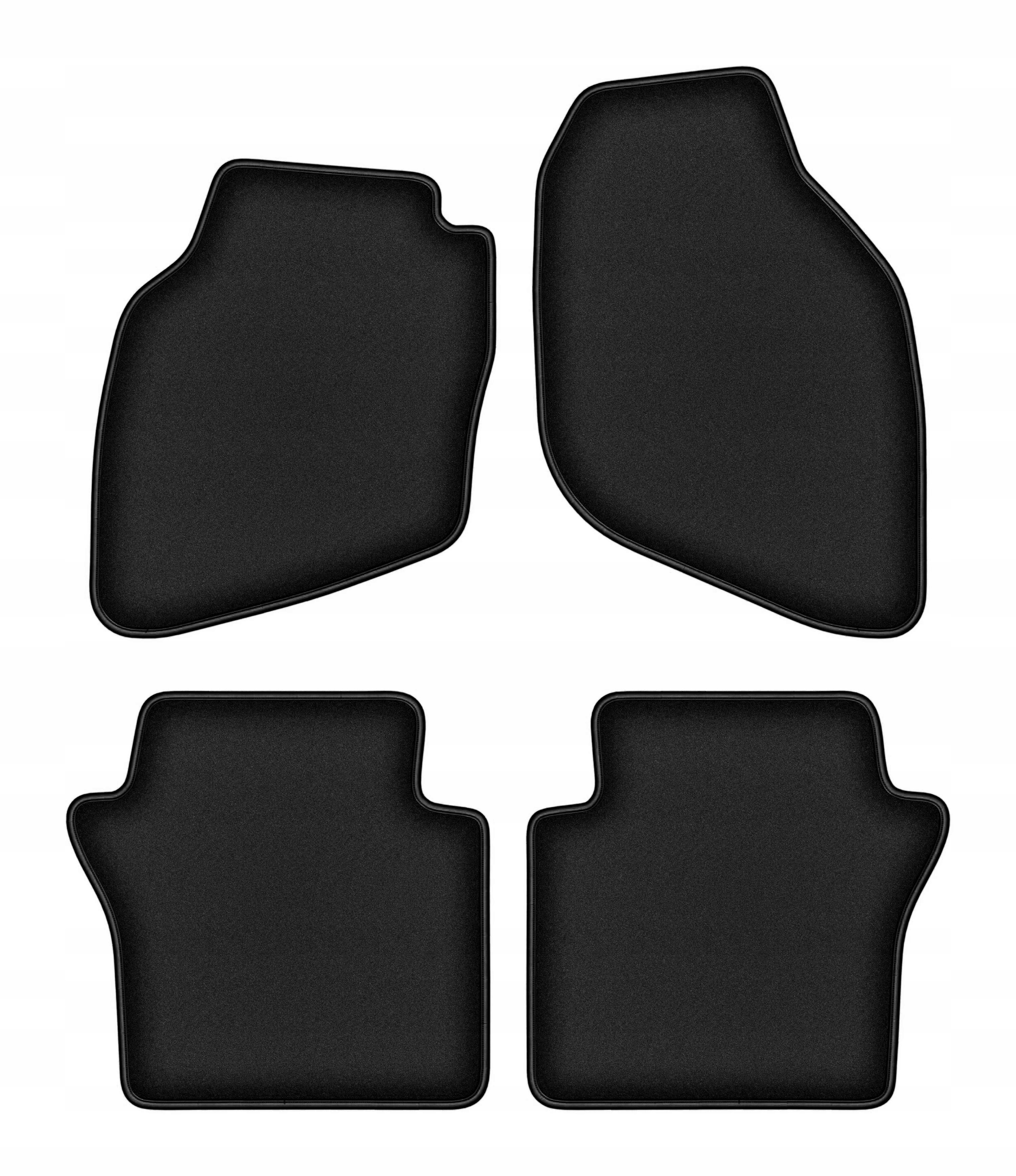Velúrové koberčeky pre Honda Jazz II 2002-2008 komplet Durban čierne 4 ks
