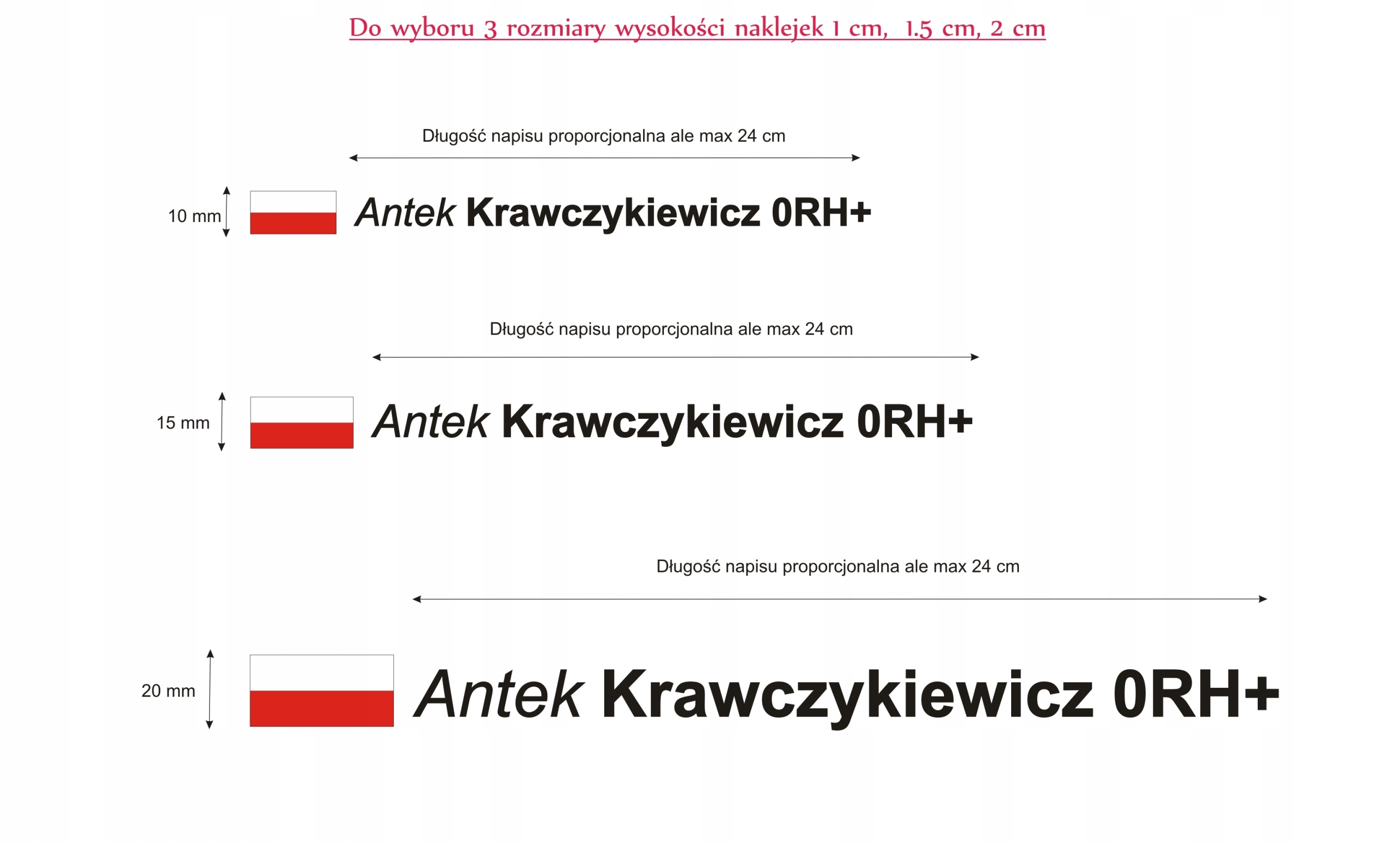 Naklejka flaga rower imię nazwisko pseudonim Wzór dominujący inny wzór