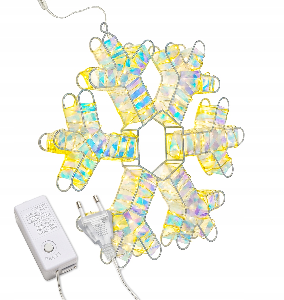 Vánoční Dekorace Sněžítko 240 Led Bílá Teplá Barevná Kovová Ozdoba