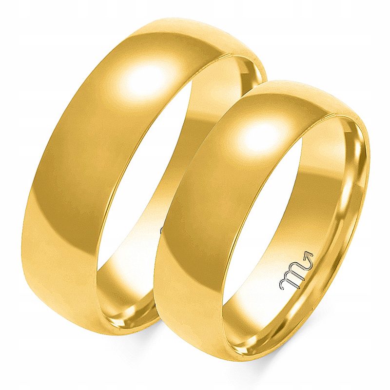 Zlaté Prsteny 585K Půlkruhová Čočka 6mm A-104