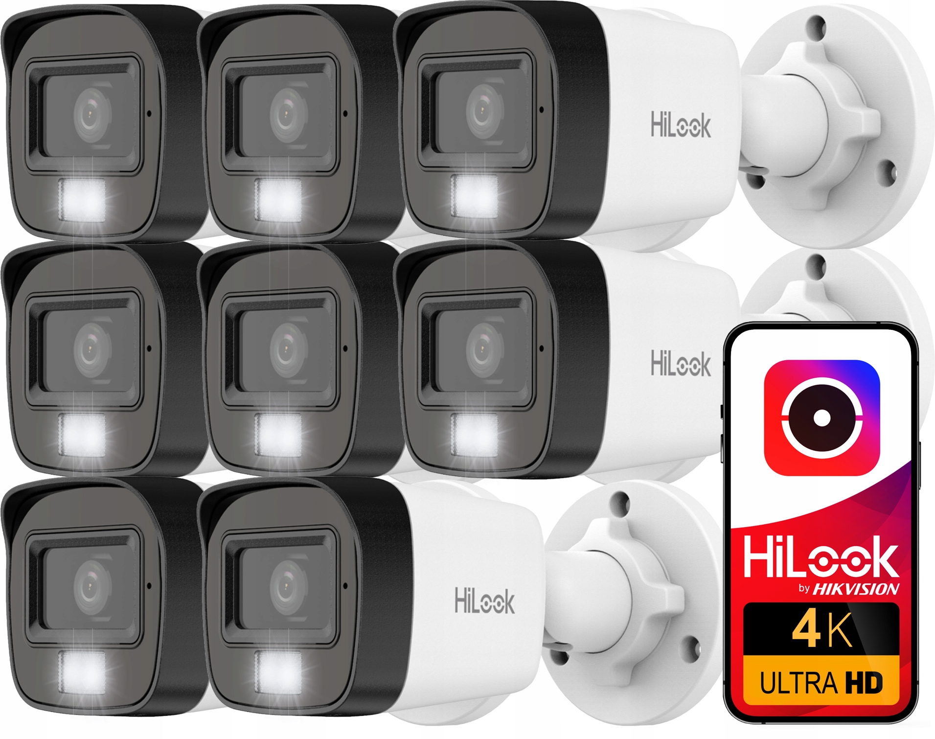 Vonkajšie analógové kamery x8 8Mpx Tvi TVICAM-B8M-20DL Hikvision HiLook