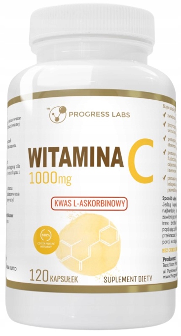 Progress Labs Vitamín C 120 kaps. Imunita Prechladnutie Železo Kolagén