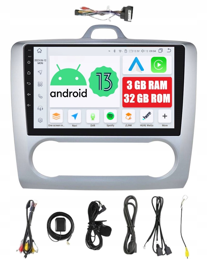 Navigace Rádio 2DIN Android Ford Focus MK2 2 II 3/32 Gb Dsp Carplay