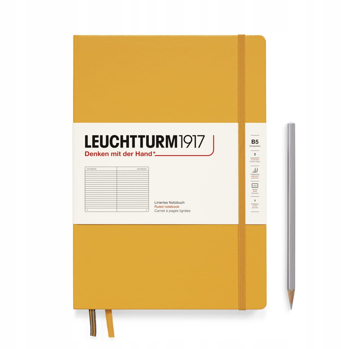 Notatnik Leuchtturm1917 Composition B5, Twarda Oprawa, Linie, Rising Sun