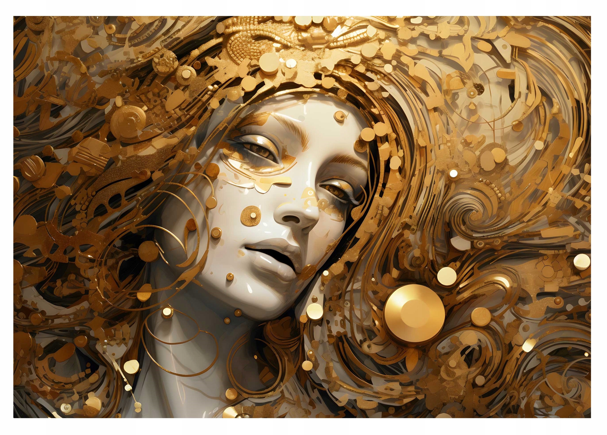 Fototapeta Žena Tvář Zlatá do obývacího pokoje 368x254