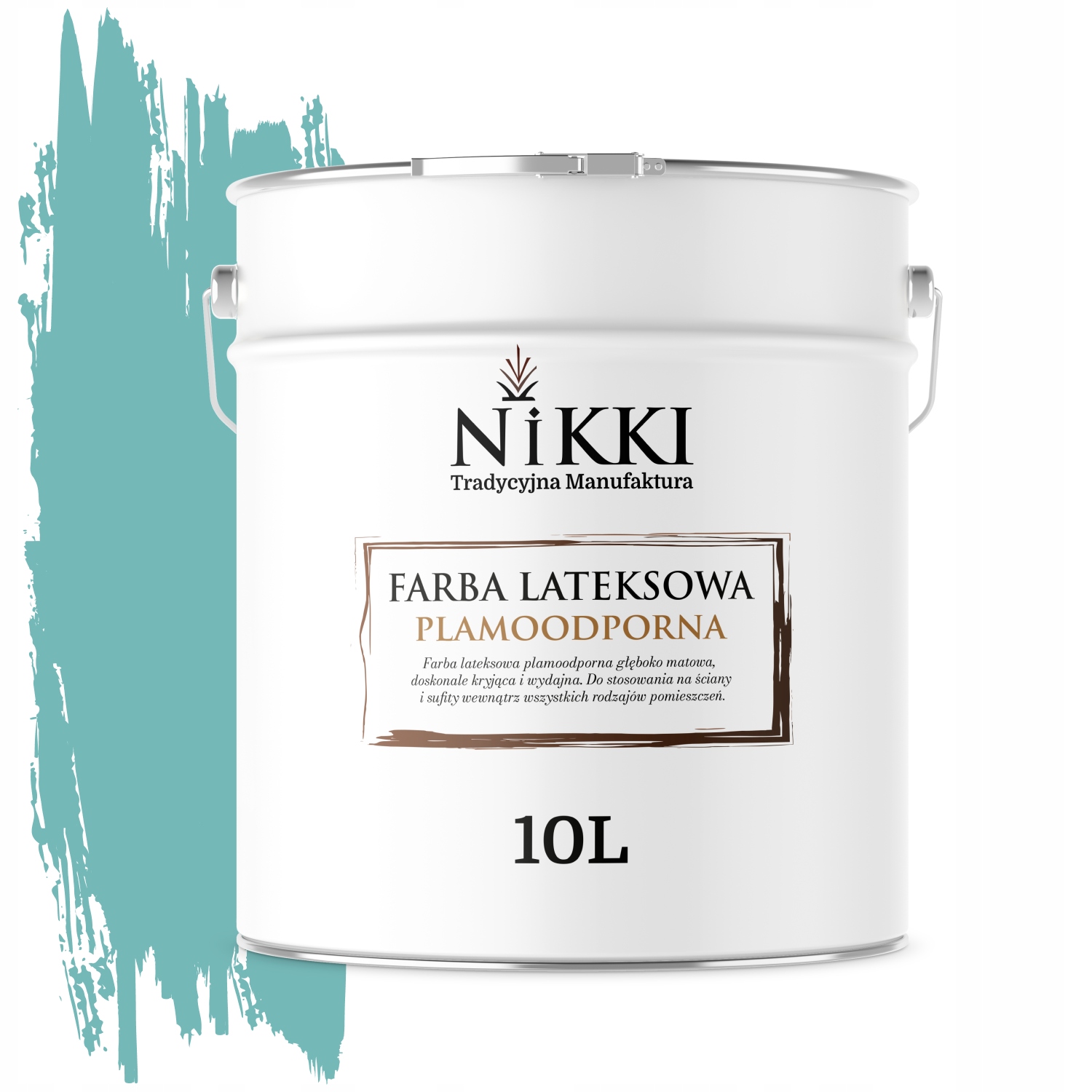 Latexová Farba Odolná Voči Škvrnám Farba Tyrkysová H1441 10L Hlboká Matná Na Steny