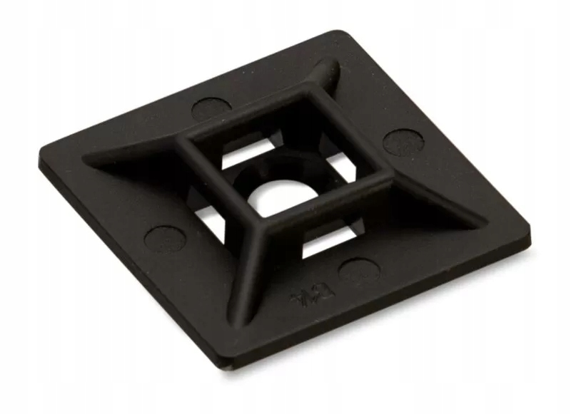 100x Uchwyt montażowy przyklejany dwutorowy do opasek kablowych do 4.8mm ko