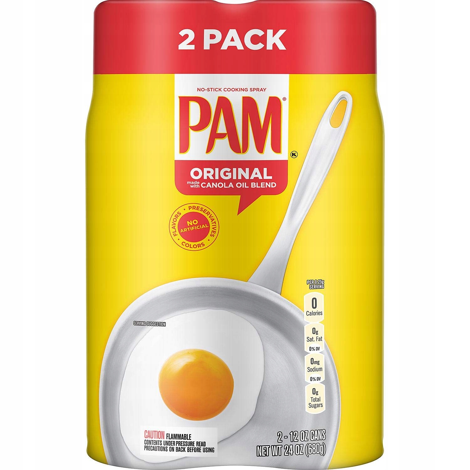 Levně Směs rostlinných olejů rafinovaný sprej na smažení Pam 2pack 680 g