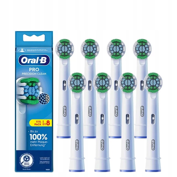 8x Końcówka do szczoteczki Oral-b EB20RX Precision Clean Pro Oryginal