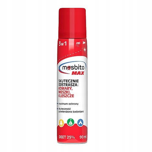 

Mosbito Max Spray odstraszający komary, kleszcze
